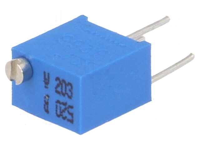 Potentiometer: montage-; meerslagen; 20kΩ; 250mW; ±10%; lineair Potentiometer: montage-; meerslagen; 20kΩ; 250mW; ±10%; lineair